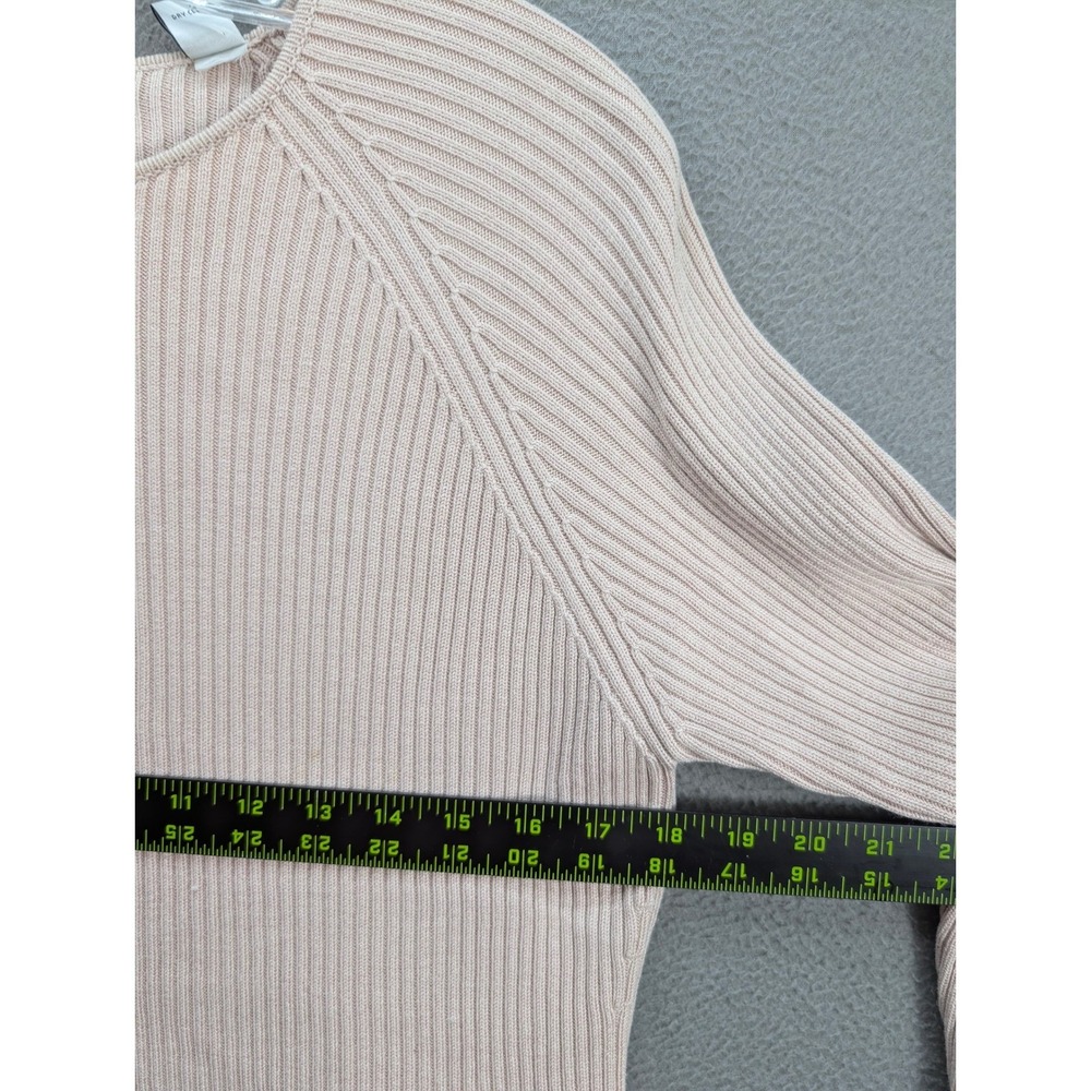 VALERIE STEVENS Sweater Womens Sz L Ribbed Knit Silk Blend Light Pink Minimalist - Picture 5 of 8